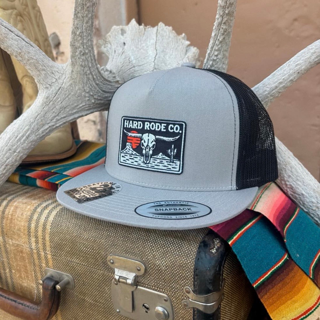 Silver/Black Patch Flatbill Snapback