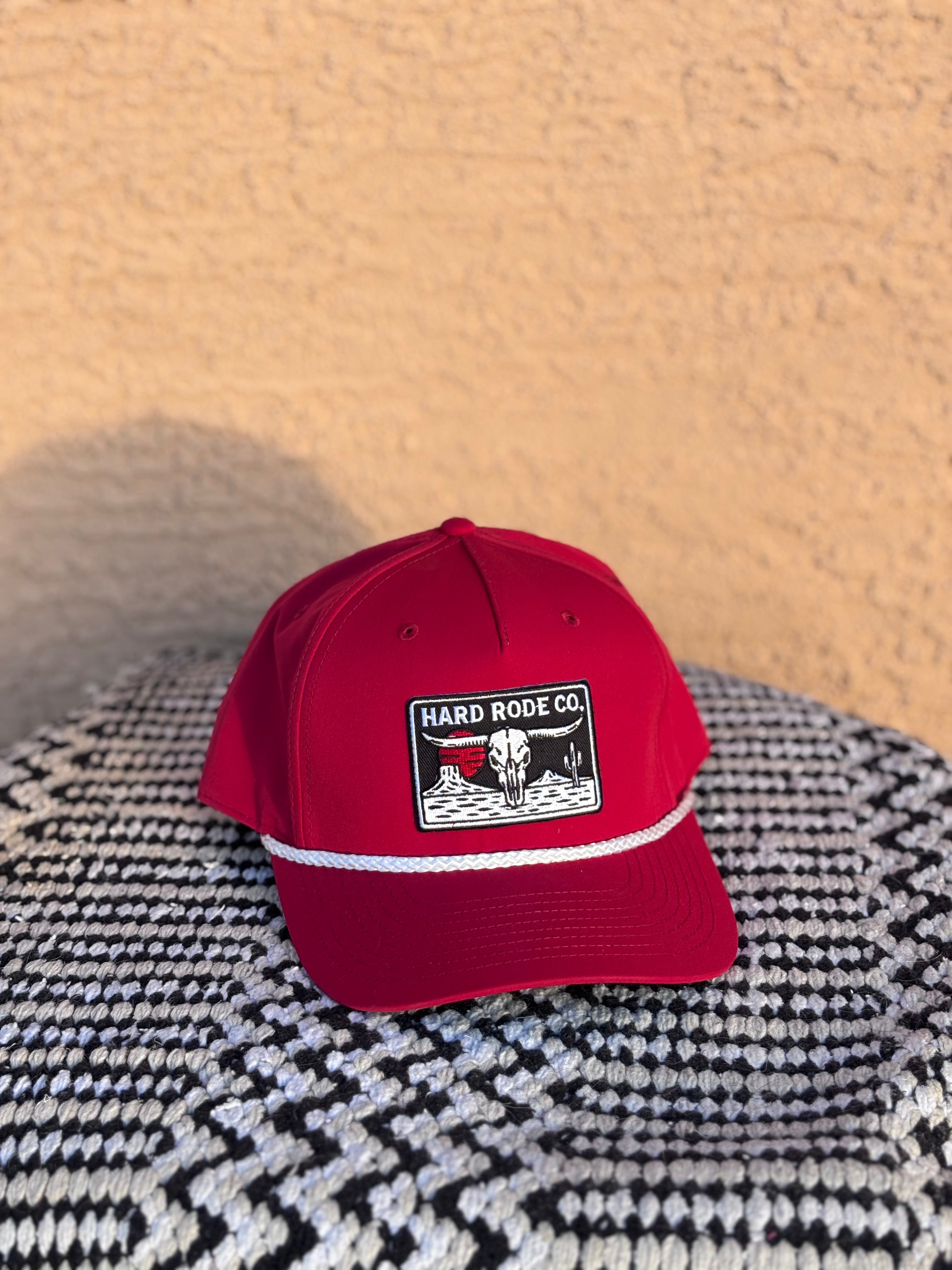 Red/White Rope Patch Cap
